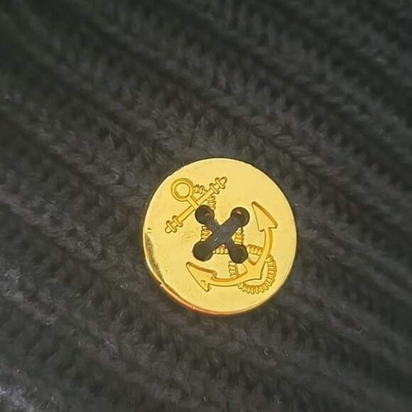 LAUREN RALPH LAUREN Navy Knit Double Breasted Nautical Cardigan Sweater Jacket - Picture 9 of 9